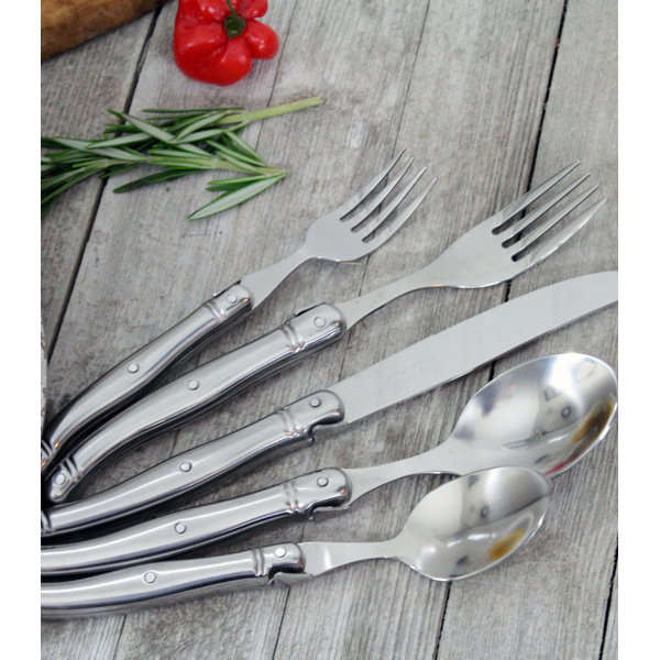 French Home Laguiole 20Piece Stainless Steel Flatware Set, Service for 4, Stainless Steel